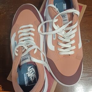 Vans Ultracush Peach and Maroon Low-Top Sneakers